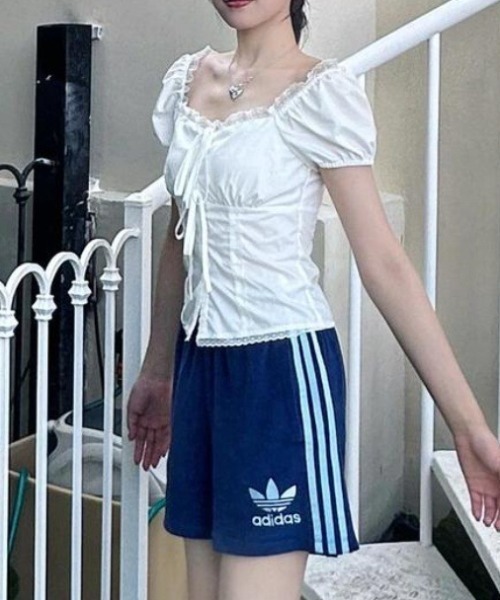 Vipoa（ヴィポア）の「Short frill puff blouse（シャツ/ブラウス・レディース・ブラック/ホワイト・FREE）」の21枚目の写真