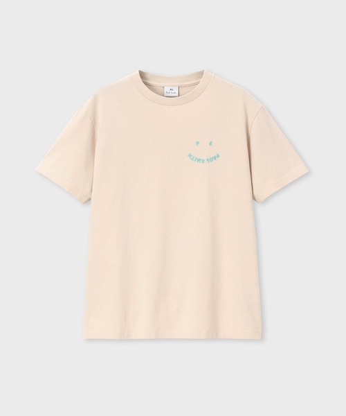PS Paul Smith(ピーエスポールスミス)の「ウィメンズ "Happy" 半袖Tシャツ / 165406 232VD(Tシャツ/カットソー・レディース・アイボリー・MEDIUM/LARGE/2L)」の1枚目の写真