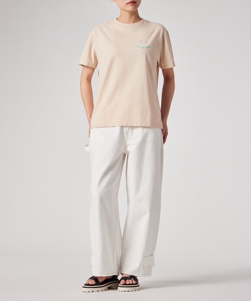 PS Paul Smith(ピーエスポールスミス)の「ウィメンズ "Happy" 半袖Tシャツ / 165406 232VD(Tシャツ/カットソー・レディース・アイボリー・MEDIUM/LARGE/2L)」の4枚目の写真