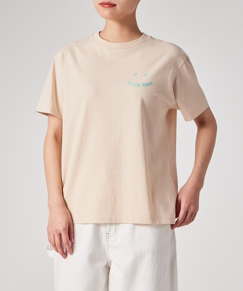 PS Paul Smith(ピーエスポールスミス)の「ウィメンズ "Happy" 半袖Tシャツ / 165406 232VD(Tシャツ/カットソー・レディース・アイボリー・MEDIUM/LARGE/2L)」の5枚目の写真