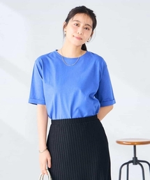a.v.v(アーヴェヴェ)の「【接触冷感/UVカット/コットン100%/WEB限定】ロールアップハーフスリーブTシャツ(Tシャツ/カットソー)」