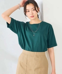 【接触冷感/UVカット/コットン100%/WEB限定】ロールアップハーフスリーブTシャツ