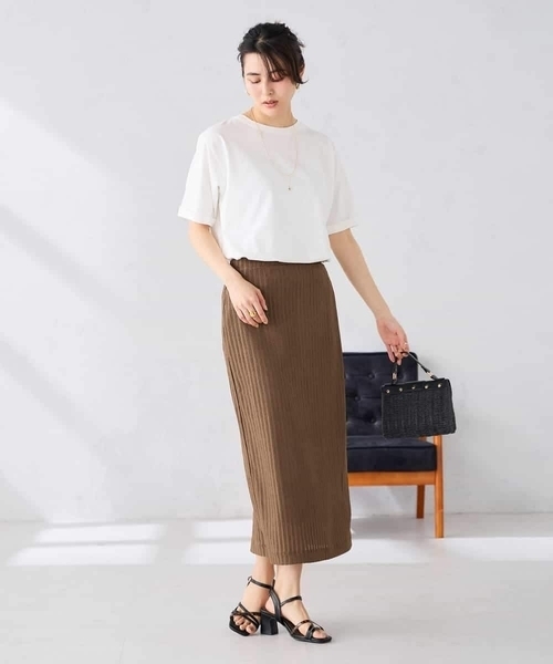 a.v.v(アーヴェヴェ)の「【接触冷感/UVカット/コットン100%/WEB限定】ロールアップハーフスリーブTシャツ(Tシャツ/カットソー・レディース・ミント/ネイビー/アイボリー/ブラック/ホワイト/クリーム/ブルー・36/38/40/42)」の15枚目の写真