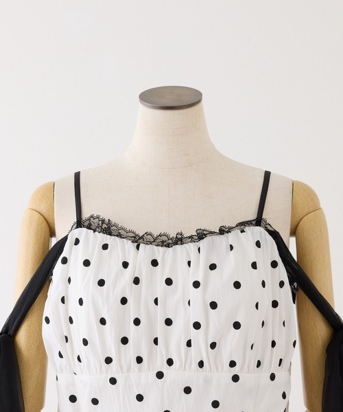 one after another NICE CLAUP（ワンアフターアナザーナイスクラップ）の「【SMサイズ展開あり】サイドカットロングワンピース（ワンピース・レディース・ブラック/ブルー系その他/ドット/チェック・SMALL/MEDIUM）」の12枚目の写真