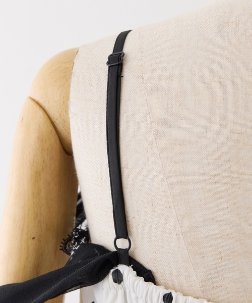 one after another NICE CLAUP（ワンアフターアナザーナイスクラップ）の「【SMサイズ展開あり】サイドカットロングワンピース（ワンピース・レディース・ブラック/ブルー系その他/ドット/チェック・SMALL/MEDIUM）」の18枚目の写真
