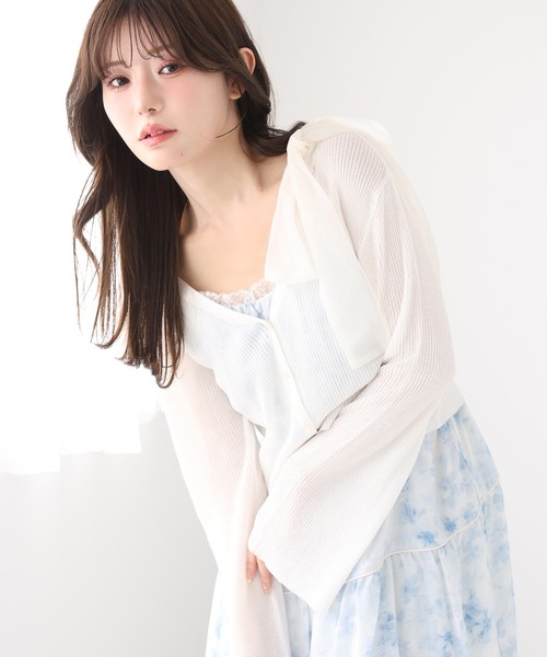 one after another NICE CLAUP（ワンアフターアナザーナイスクラップ）の「【SMサイズ展開あり】サイドカットロングワンピース（ワンピース・レディース・ブラック/ブルー系その他/ドット/チェック・SMALL/MEDIUM）」の5枚目の写真