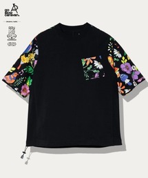 RAY綿 アクティブパターン切替ハッピーフラワー PKT TEE
