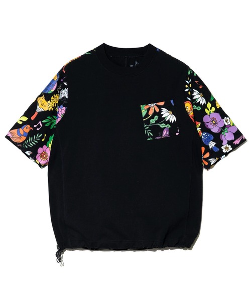 go slow caravan(ゴースローキャラバン)の「RAY綿 アクティブパターン切替ハッピーフラワー PKT TEE(Tシャツ/カットソー・メンズ・ブラック/ホワイト・MEDIUM/LARGE/X-LARGE)」の12枚目の写真