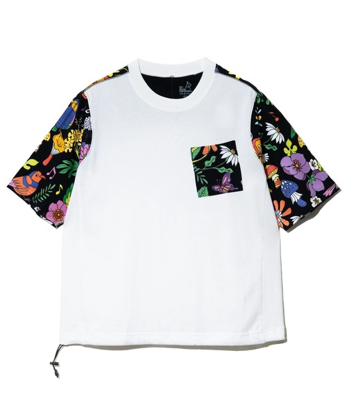 go slow caravan(ゴースローキャラバン)の「RAY綿 アクティブパターン切替ハッピーフラワー PKT TEE(Tシャツ/カットソー・メンズ・ブラック/ホワイト・MEDIUM/LARGE/X-LARGE)」の15枚目の写真