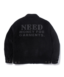 GARMENTS FAB（ガーメンツファブ）の「Need Money Quilted Work Jacket (BLACK)（デニムジャケット）」