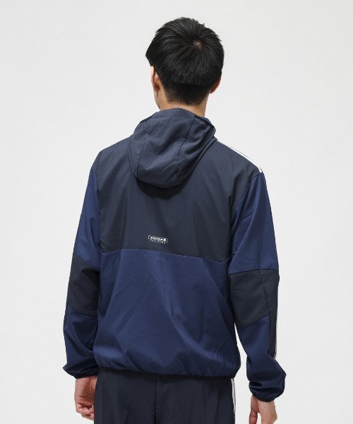 adidas（アディダス）の「【別注】アディダス adidas M HYBRID フーディジャケット 限定コラボ（ジャージ・メンズ・ダークブルー/グレー・M/L/3L/S/LL）」の10枚目の写真