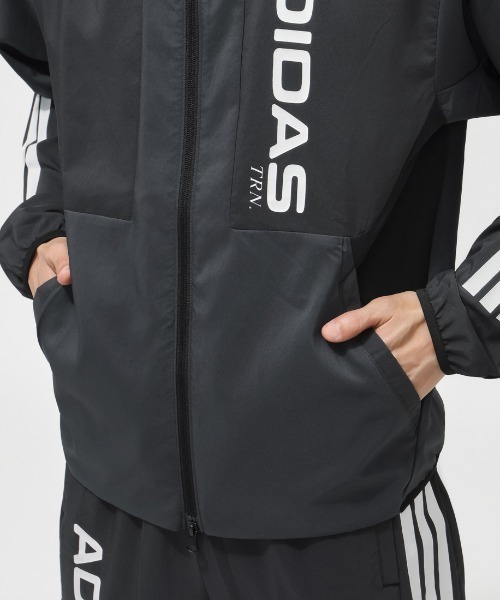 adidas（アディダス）の「【別注】アディダス adidas M HYBRID フーディジャケット 限定コラボ（ジャージ・メンズ・ダークブルー/グレー・M/L/3L/S/LL）」の7枚目の写真