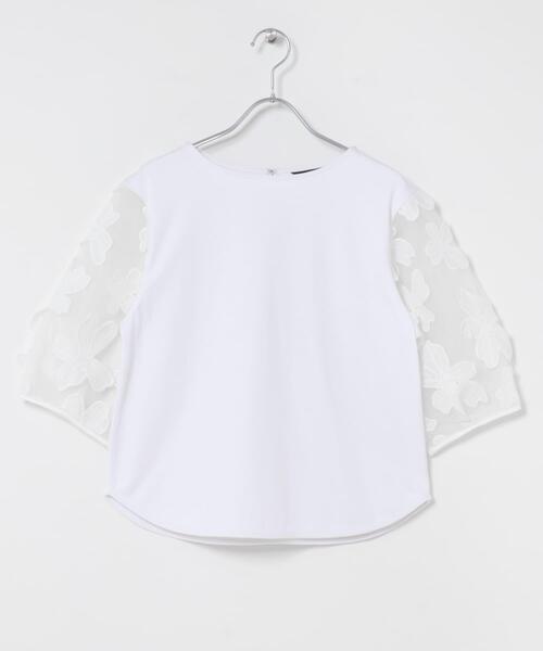 URBAN RESEARCH ROSSO WOMEN(アーバンリサーチ ロッソ)の「『WEB/一部店舗限定』フラワードッキングカットソー(Tシャツ/カットソー・レディース・イエロー/ホワイト/ブラック/グレー・FREE)」の14枚目の写真