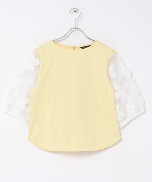 URBAN RESEARCH ROSSO WOMEN(アーバンリサーチ ロッソ)の「『WEB/一部店舗限定』フラワードッキングカットソー(Tシャツ/カットソー・レディース・イエロー/ホワイト/ブラック/グレー・FREE)」の9枚目の写真