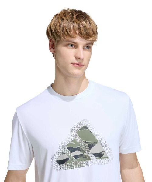 adidas(アディダス)の「アディダス adidas クライマクール カモ モダンロゴ グラフィック Tシャツ(Tシャツ/カットソー・メンズ・ホワイト・LL/3L/S/M/L)」の4枚目の写真