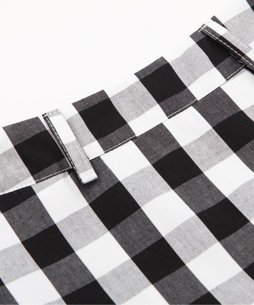 LA POMME petit(ラポミ・プチ)の「Contrast Plaid Pleated Skirt(スカート・レディース・ピンク/ブルー・SMALL/MEDIUM/LARGE)」の3枚目の写真