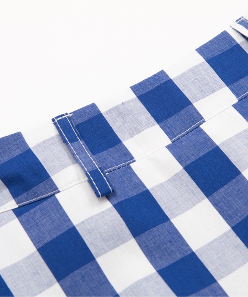 LA POMME petit(ラポミ・プチ)の「Contrast Plaid Pleated Skirt(スカート・レディース・ピンク/ブルー・SMALL/MEDIUM/LARGE)」の5枚目の写真