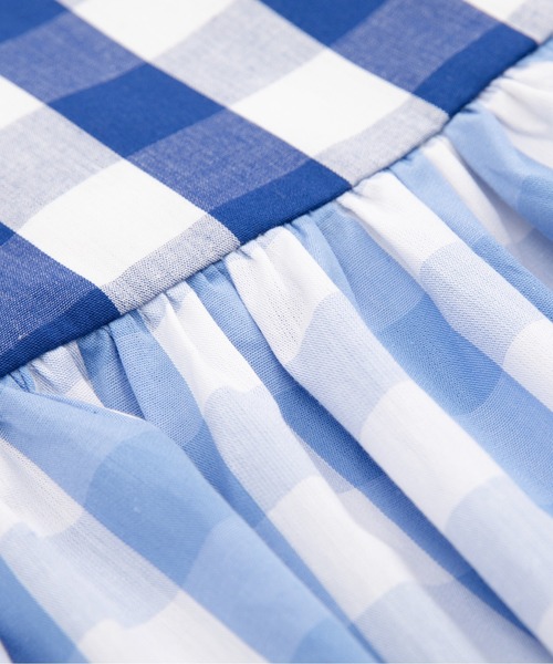 LA POMME petit(ラポミ・プチ)の「Contrast Plaid Pleated Skirt(スカート・レディース・ピンク/ブルー・SMALL/MEDIUM/LARGE)」の6枚目の写真