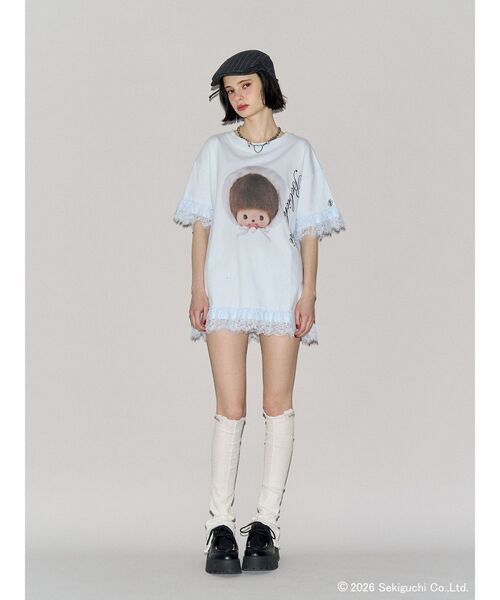 jouetie(ジュエティ)の「【Bebichhichi×jouetie】レースドッキングルーズTシャツ(Tシャツ/カットソー・レディース・ブラック/アイボリー/ブルー・FREE)」の20枚目の写真