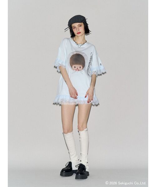 jouetie(ジュエティ)の「【Bebichhichi×jouetie】レースドッキングルーズTシャツ(Tシャツ/カットソー・レディース・ブラック/アイボリー/ブルー・FREE)」の21枚目の写真
