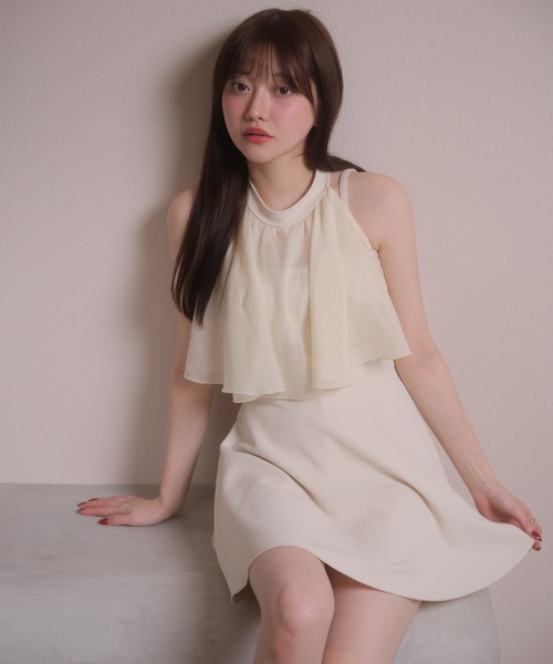 LIPSERVICE(リップサービス)の「アメスリスイムワンピース(水着・レディース・アイボリー/ブラック・FREE)」の15枚目の写真