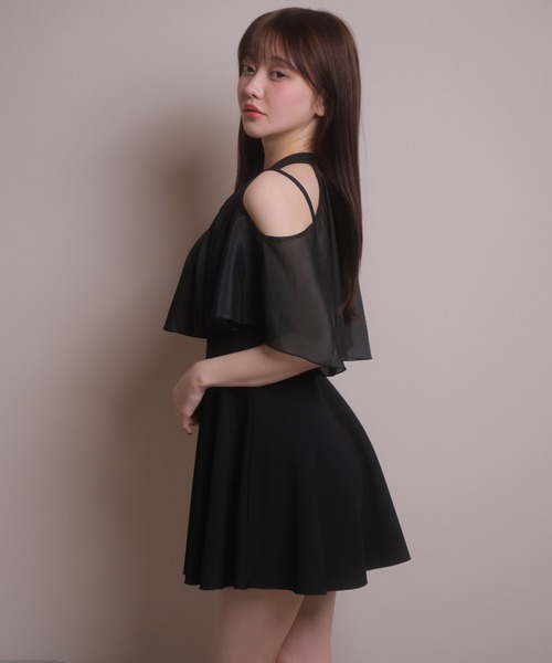 LIPSERVICE(リップサービス)の「アメスリスイムワンピース(水着・レディース・アイボリー/ブラック・FREE)」の18枚目の写真
