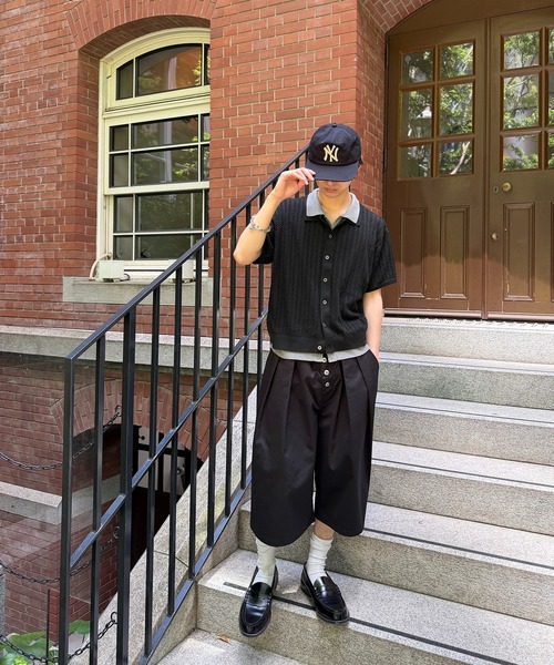 kutir(クティール)の「CABLE KNIT LAYERED SHIRT/ケーブル編みレイヤードシャツ(シャツ/ブラウス・メンズ・ブラック/ボルドー/グレー・MEDIUM/LARGE)」の10枚目の写真