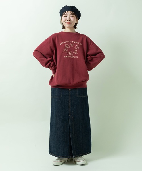 PAR ICI(パーリッシィ)の「Charming Hippo プリントスウェット(Tシャツ/カットソー・レディース・サックスブルー/グレー/ボルドー・FREE)」の21枚目の写真
