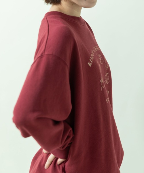 PAR ICI(パーリッシィ)の「Charming Hippo プリントスウェット(Tシャツ/カットソー・レディース・サックスブルー/グレー/ボルドー・FREE)」の17枚目の写真
