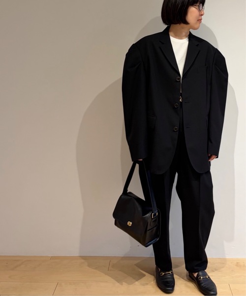 HOLIDAY(ホリデイ)の「WOOL TWILL PUFF JACKET ウールツイルパフジャケット(テーラードジャケット・レディース・ブラック・ONE SIZE)」の8枚目の写真