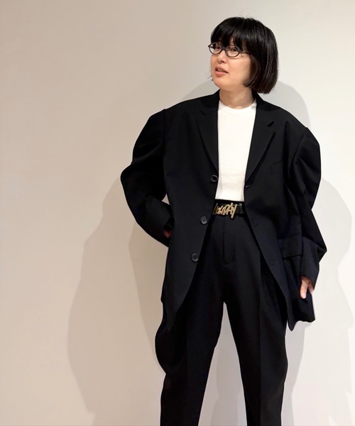 HOLIDAY(ホリデイ)の「WOOL TWILL PUFF JACKET ウールツイルパフジャケット(テーラードジャケット・レディース・ブラック・ONE SIZE)」の9枚目の写真