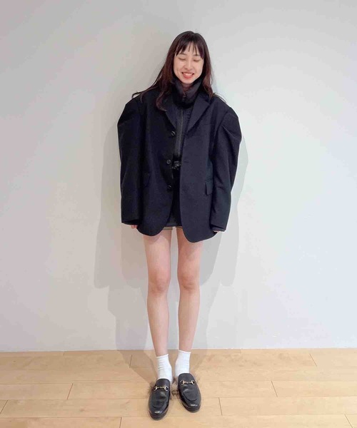 HOLIDAY(ホリデイ)の「WOOL TWILL PUFF JACKET ウールツイルパフジャケット(テーラードジャケット・レディース・ブラック・ONE SIZE)」の12枚目の写真