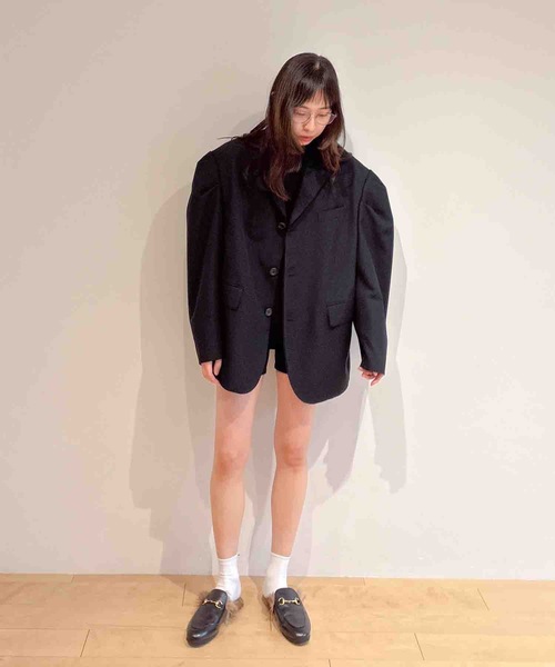 HOLIDAY(ホリデイ)の「WOOL TWILL PUFF JACKET ウールツイルパフジャケット(テーラードジャケット・レディース・ブラック・ONE SIZE)」の13枚目の写真