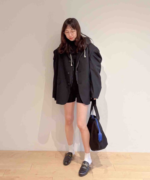 HOLIDAY(ホリデイ)の「WOOL TWILL PUFF JACKET ウールツイルパフジャケット(テーラードジャケット・レディース・ブラック・ONE SIZE)」の14枚目の写真