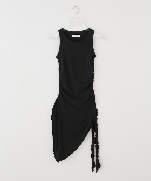MILLO WOMEN(ミロウーマン)の「【Geek Office / ギークオフィス】MILLO WOMEN / Ruffle Sleeveless Top(その他トップス・レディース・ブラック・FREE)」の1枚目の写真