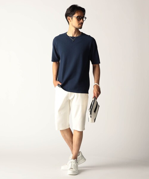 NICOLE CLUB FOR MEN(ニコルクラブフォーメン)の「ガムストレッチ デザインハーフパンツ(その他パンツ・メンズ・ブラック/チャコールグレー/ホワイト・M/S/XL/L)」の4枚目の写真