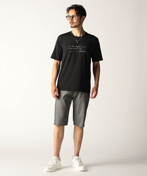 NICOLE CLUB FOR MEN(ニコルクラブフォーメン)の「ガムストレッチ デザインハーフパンツ(その他パンツ・メンズ・ブラック/チャコールグレー/ホワイト・M/S/XL/L)」の5枚目の写真