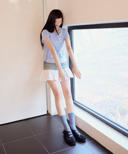 ROCKFISH WEATHERWEAR(ロックフィッシュウェザーウェア)の「SHIRRING TSHIRT(Tシャツ/カットソー・レディース・アイボリー/ブラック/ブルー・S/M)」の21枚目の写真