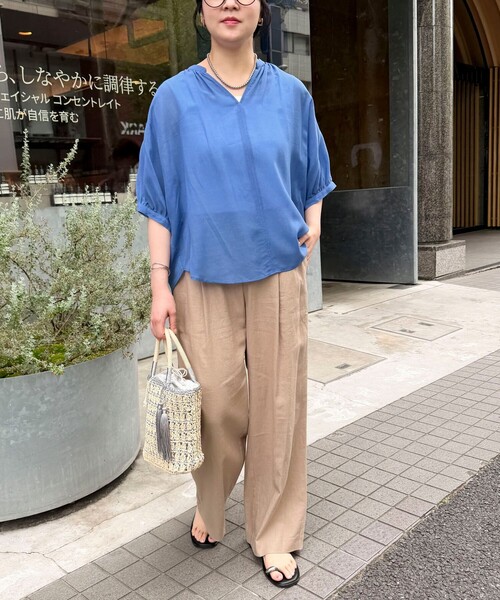 MICO COULIER(ミコクリエ)の「リネン混パンツ(その他パンツ・レディース・ネイビー/ベージュ/ブラウン・36/38)」の20枚目の写真
