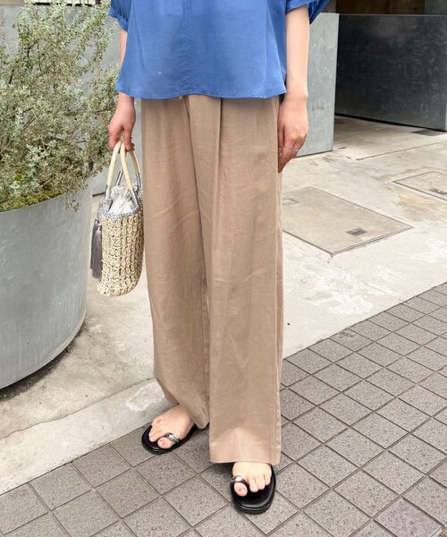 MICO COULIER(ミコクリエ)の「リネン混パンツ(その他パンツ・レディース・ネイビー/ベージュ/ブラウン・36/38)」の21枚目の写真