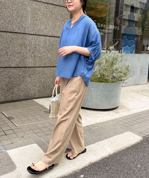 MICO COULIER(ミコクリエ)の「リネン混パンツ(その他パンツ・レディース・ネイビー/ベージュ/ブラウン・36/38)」の22枚目の写真