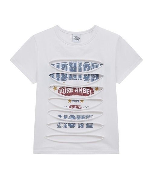 Midnight Move(ミッドナイトムーブ)の「A'GEM/9 × .kom 『MIDNIGHT MOVE/ミッドナイトムーブ』3 damage tee/ダメージ Tシャツ(Tシャツ/カットソー・レディース・ブラック/ホワイト・FREE)」の12枚目の写真