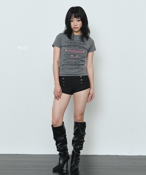 Midnight Move(ミッドナイトムーブ)の「A'GEM/9 × .kom 『MIDNIGHT MOVE/ミッドナイトムーブ』3 damage tee/ダメージ Tシャツ(Tシャツ/カットソー・レディース・ブラック/ホワイト・FREE)」の7枚目の写真
