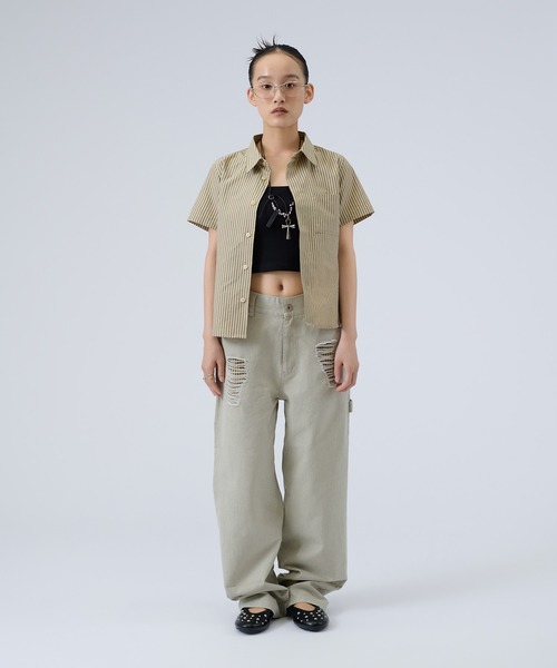 FTW（エフティダブリュー）の「DAMAGE POCKET PANTS（その他パンツ・レディース・ベージュ/チャコールグレー・SMALL/MEDIUM）」の8枚目の写真