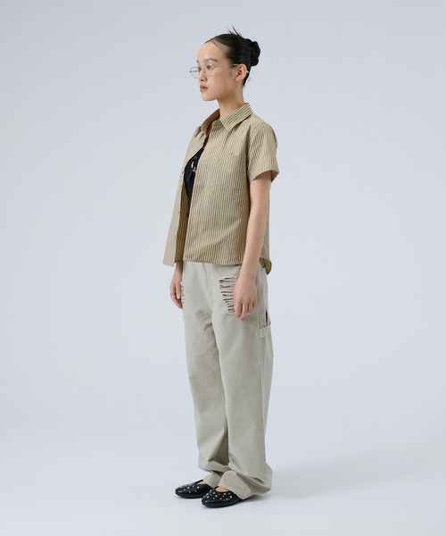 FTW（エフティダブリュー）の「DAMAGE POCKET PANTS（その他パンツ・レディース・ベージュ/チャコールグレー・SMALL/MEDIUM）」の7枚目の写真