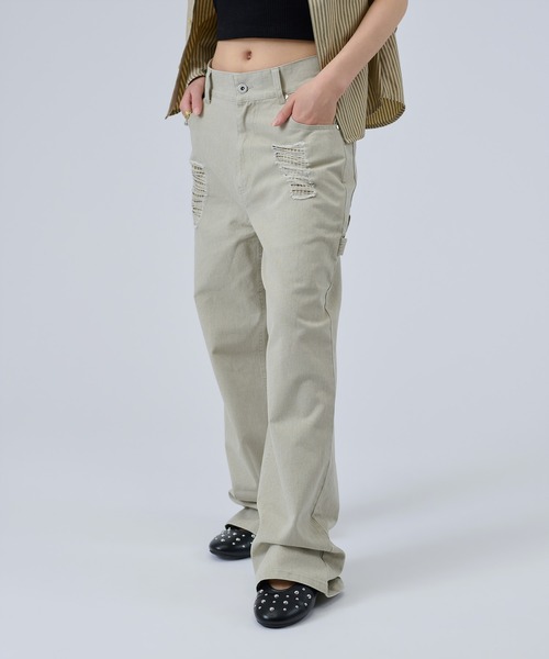 FTW（エフティダブリュー）の「DAMAGE POCKET PANTS（その他パンツ・レディース・ベージュ/チャコールグレー・SMALL/MEDIUM）」の22枚目の写真
