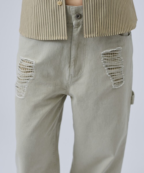 FTW（エフティダブリュー）の「DAMAGE POCKET PANTS（その他パンツ・レディース・ベージュ/チャコールグレー・SMALL/MEDIUM）」の18枚目の写真