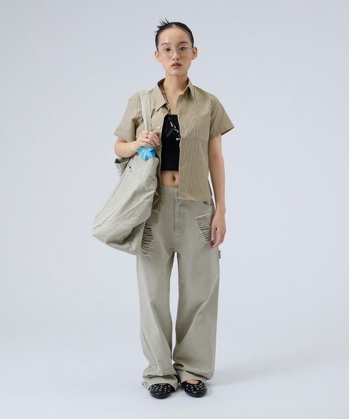 FTW（エフティダブリュー）の「DAMAGE POCKET PANTS（その他パンツ・レディース・ベージュ/チャコールグレー・SMALL/MEDIUM）」の13枚目の写真
