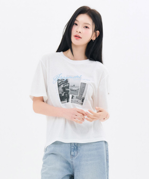 CHASECULT(チェイスカルト)の「レディーススラブプリント半袖Tシャツ-FCRG5871E01(Tシャツ/カットソー・レディース・ホワイト・85/90)」の5枚目の写真