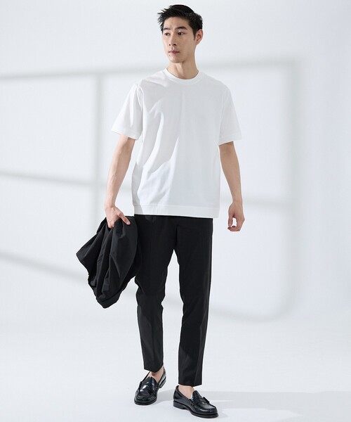 ABAHOUSE GRAY（アバハウスグレイ）の「【セットアップ対応/WEB限定】360°ストレッチ リップストップ レギュラースラックス / 吸水速乾 / 遮熱 / UVカット（スラックス・メンズ・ネイビー/チャコールグレー/ブラック・44/46/48/50）」の5枚目の写真
